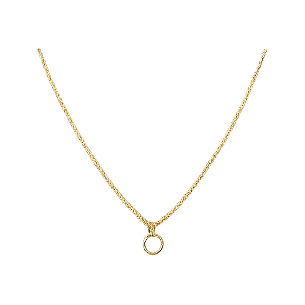 Collana Luce dorata con pendente ad anello