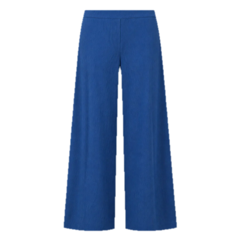 Pantalone Marea blu oceano a vita alta e gamba ampia